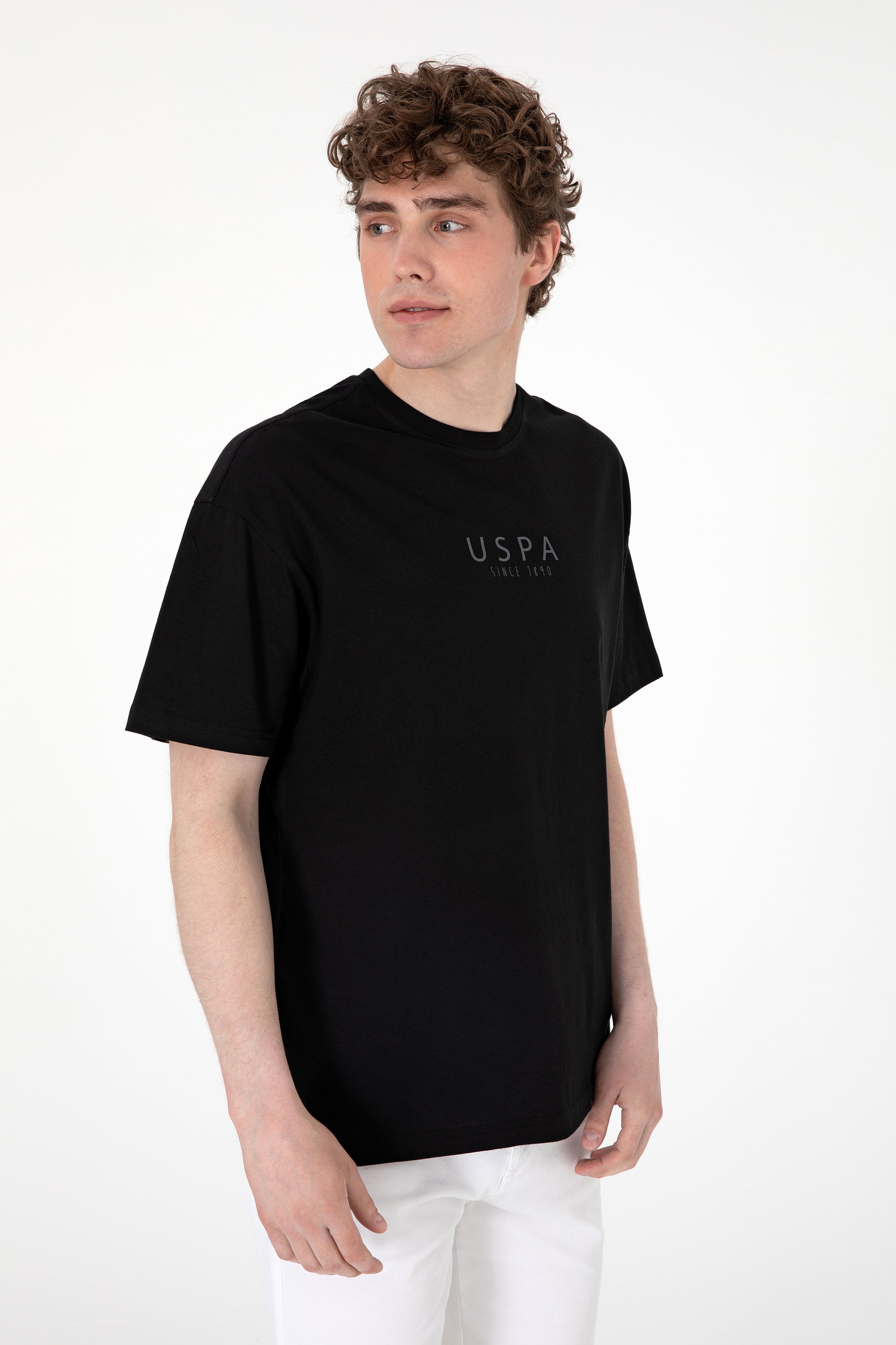 Men's Oversize Fit Crew Neck Black T-Shirt