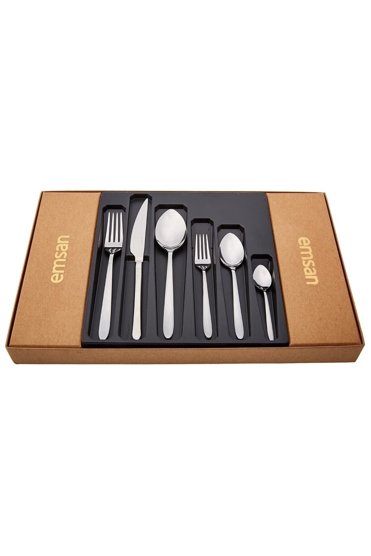 Mayra 36 Pieces 6 Seater Fork Spoons Knife Set with Box