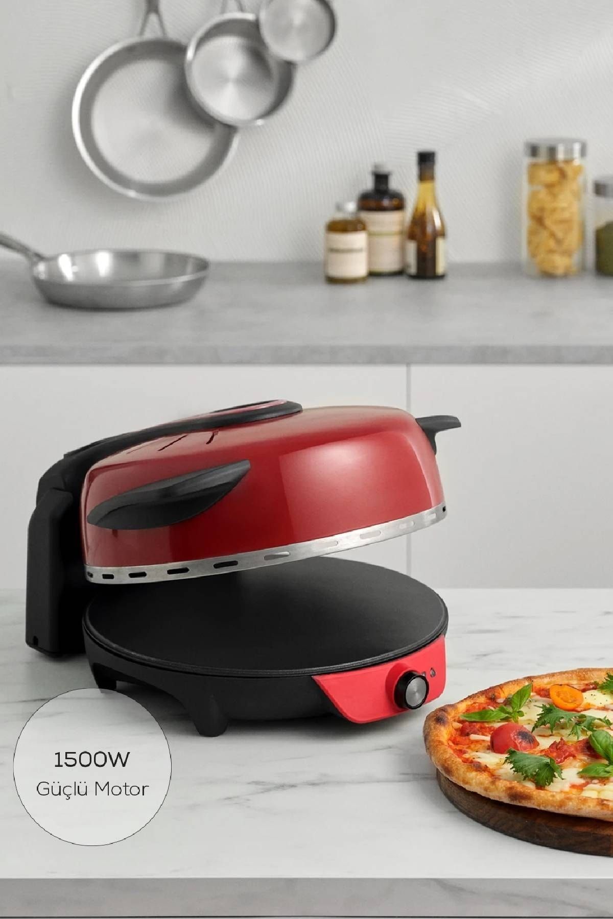 Gastro 10 in 1 Pizza Lahmacun and tandoor Bread Maker Biodiamond Imperaial Red