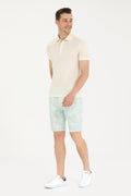 Men's Water Green Woven Shorts