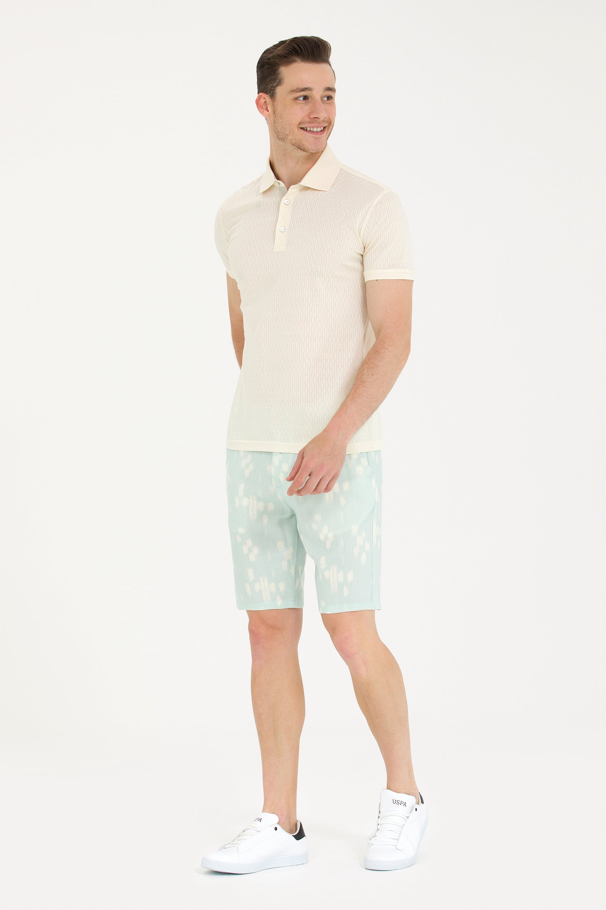 Men's Water Green Woven Shorts