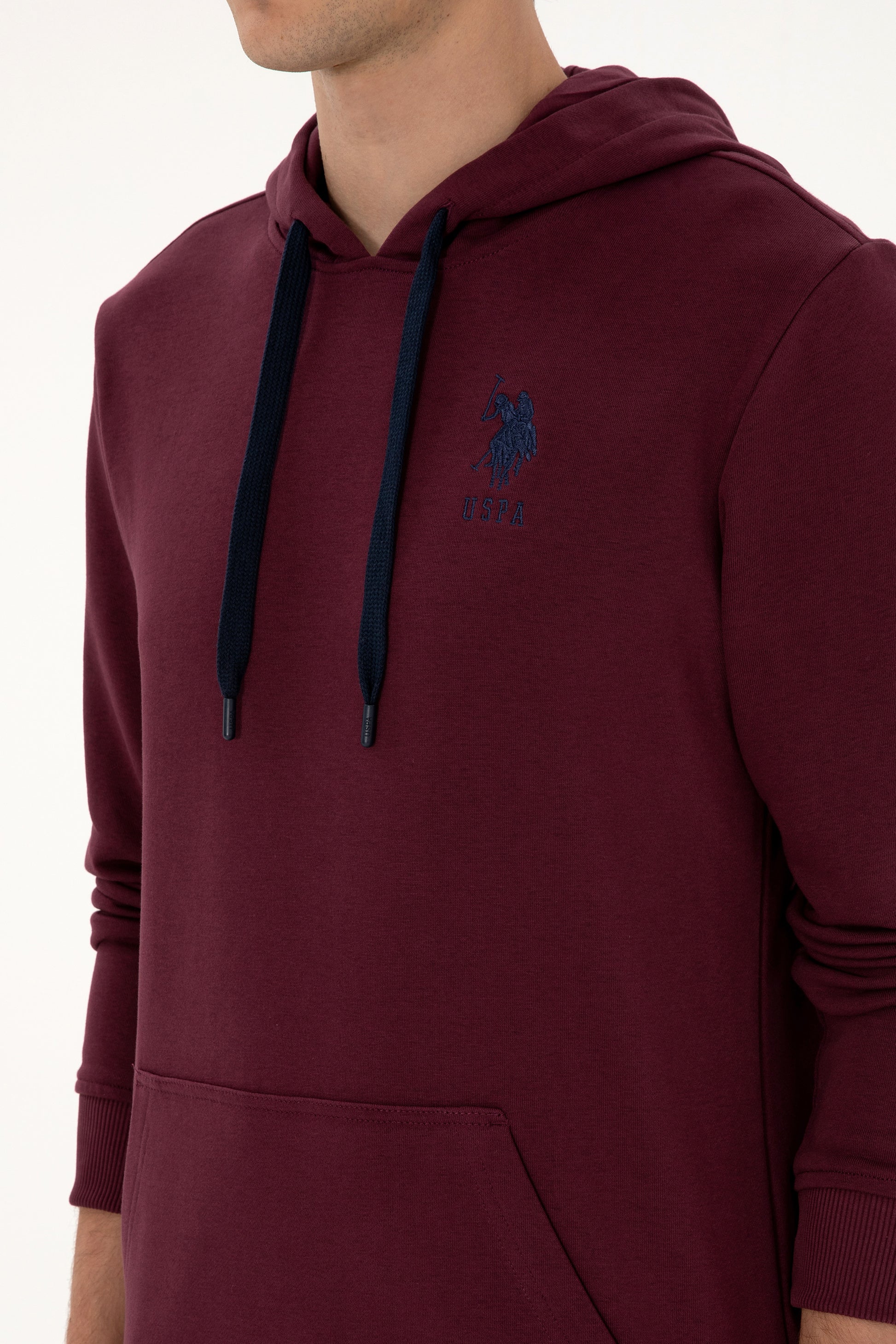 Men's Burgundy Basic Sweatshirt