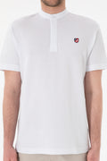 Men's Regular Fit Dominant Collar White Basic T-Shirt