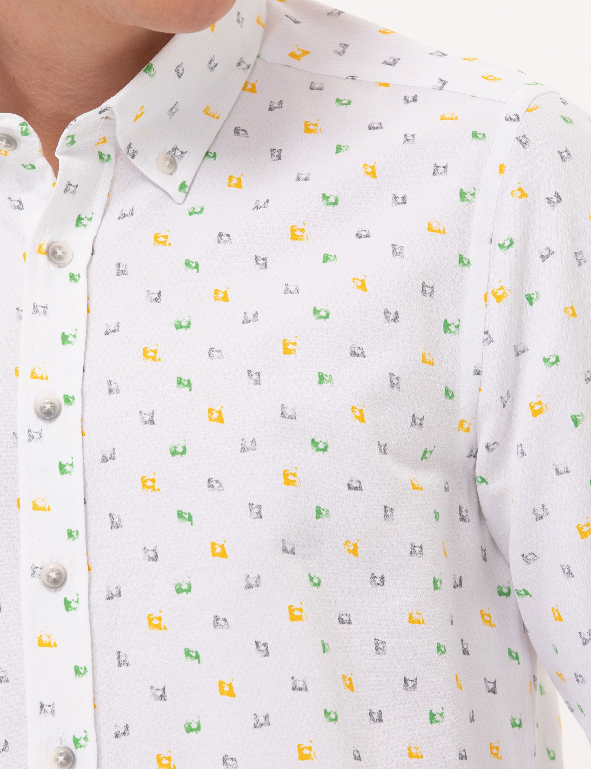 Light Green Slim Fit Long Sleeve Shirt