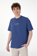 Men's Oversize Fit Crew Neck Light Navy T-Shirt
