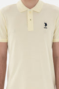 Men's Slim Fit Polo Neck Lemon Basic T-Shirt