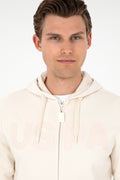 Men's Cream Knitted Cardigan
