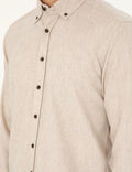 Beige Regular Fit Long Sleeve Shirt