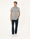 Beige Slim Fit Knitted Shirt
