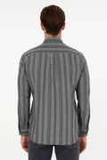 Men's Grey Long Sleeve Shirt