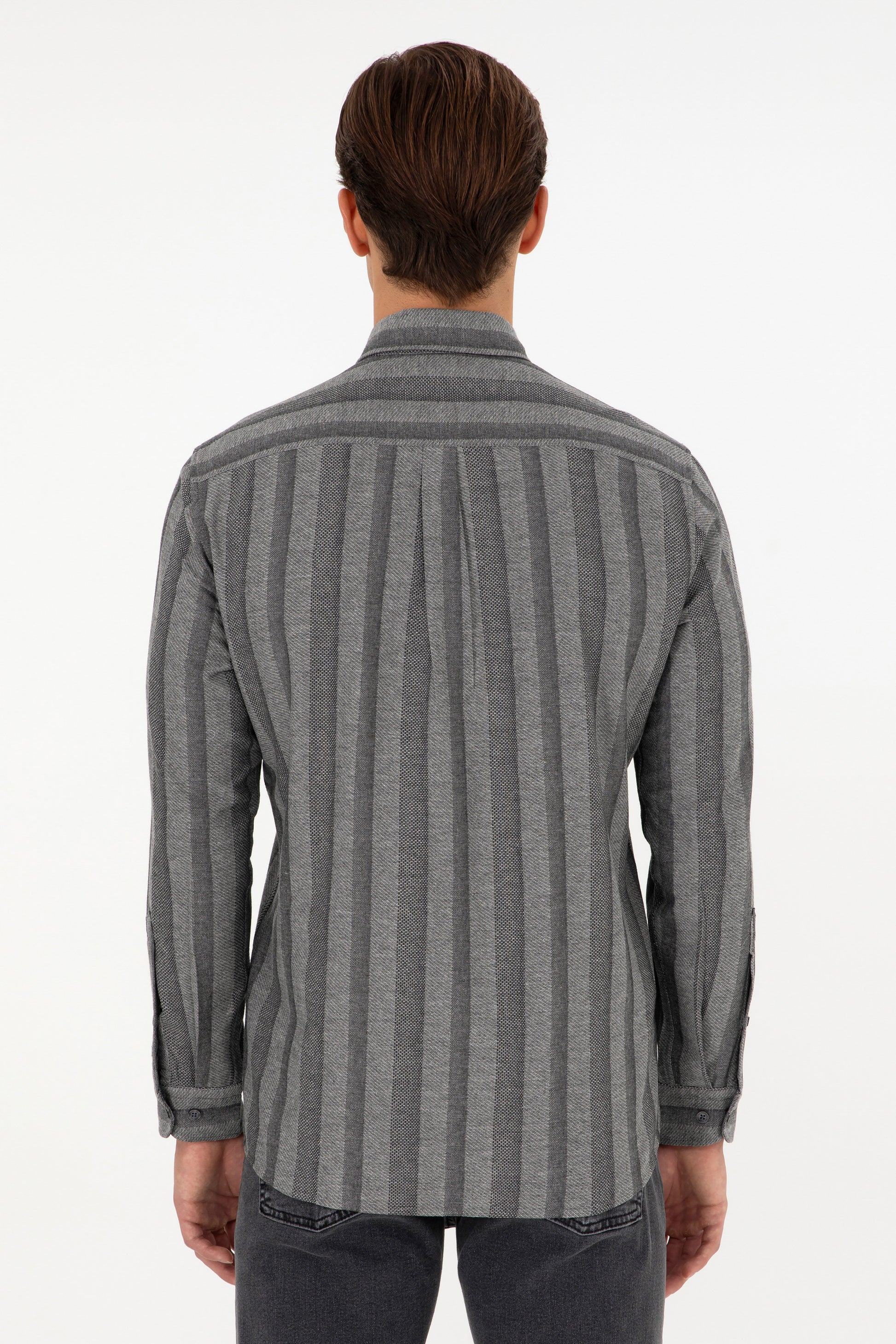 Men's Grey Long Sleeve Shirt