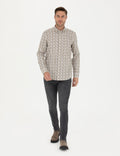 Khaki Regular Fit Long Sleeve Shirt