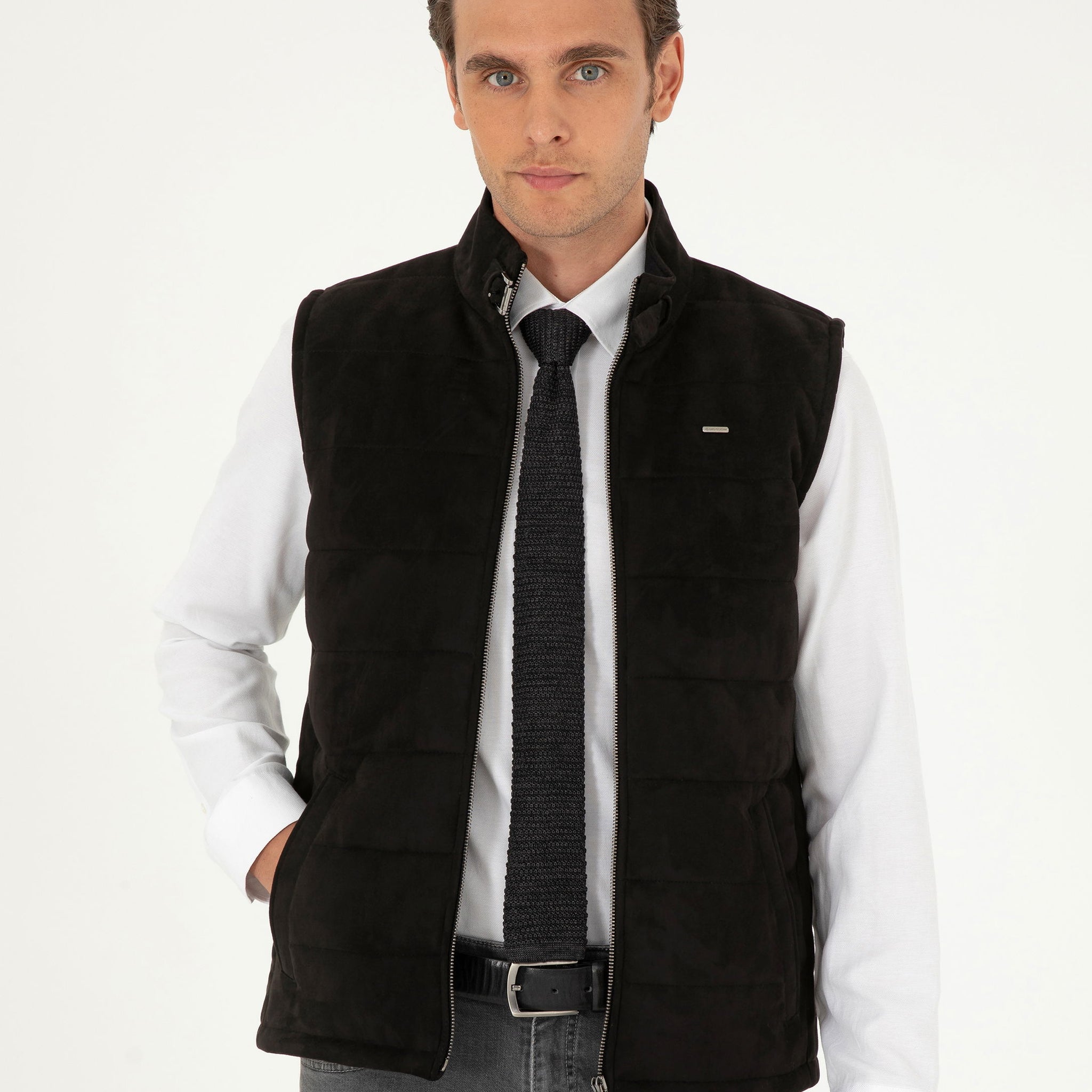 Black Leather Vest