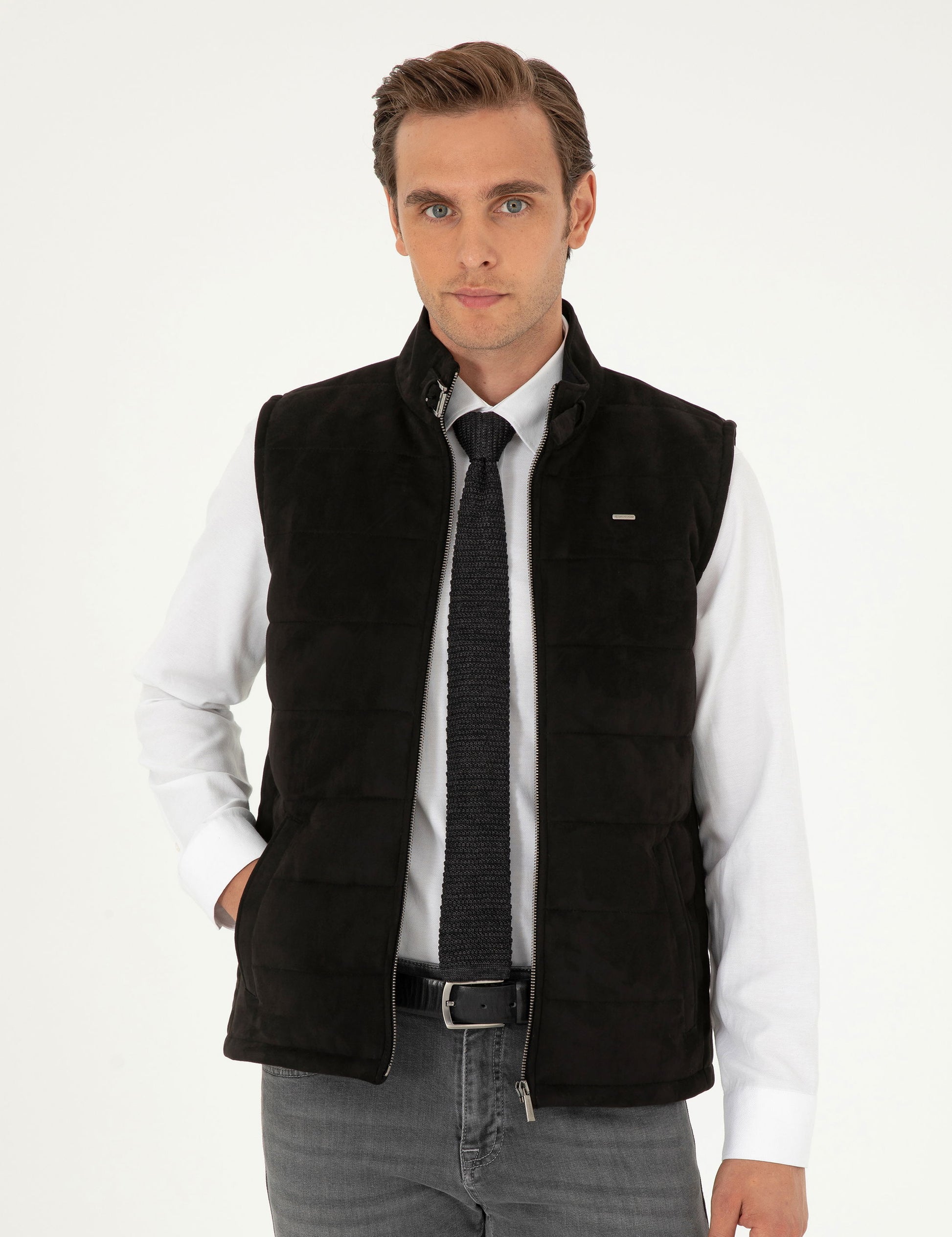 Black Leather Vest
