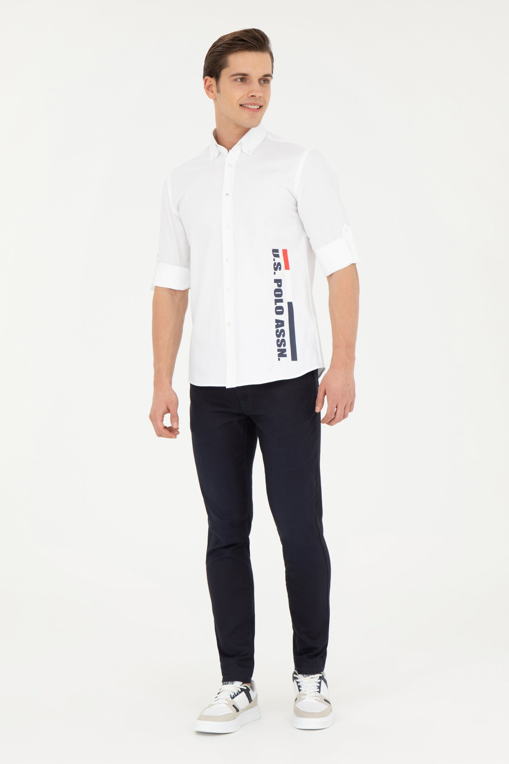 Men's White Long Sleeve Shirt