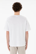 Men's Oversize Fit Crew Neck White T-Shirt