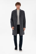 Men's Navy Blue Cashmere Coat