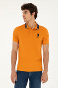 Men's Slim Fit Polo Neck Tile Basic T-Shirt