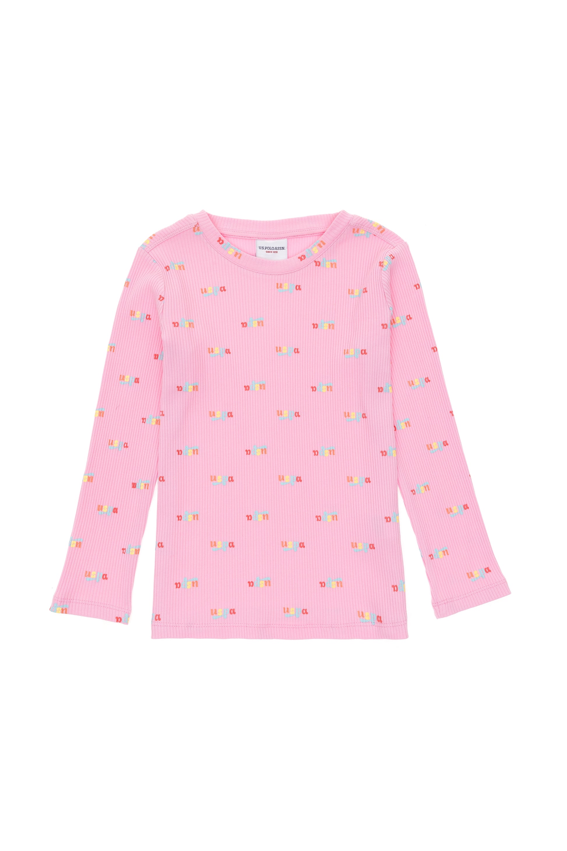 Girls' Pink Crew Neck Sweatshirt