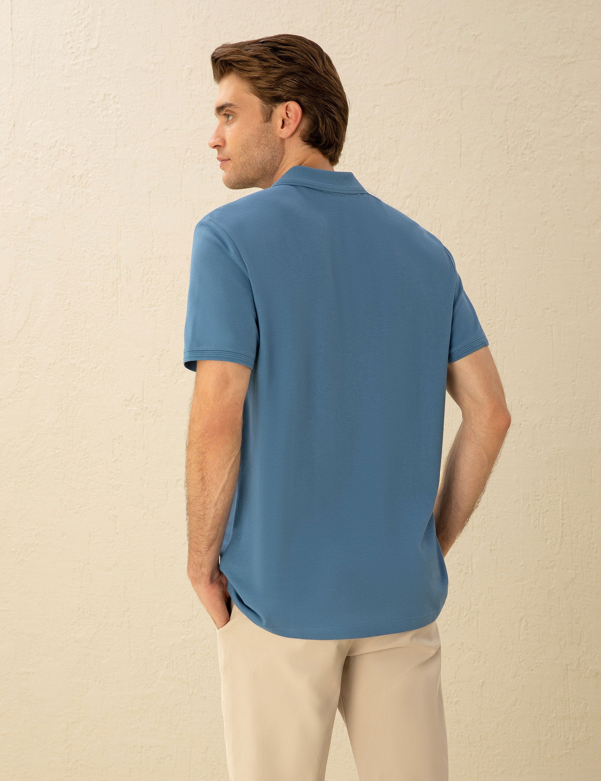 Dark Blue Regular Fit Basic T-Shirt