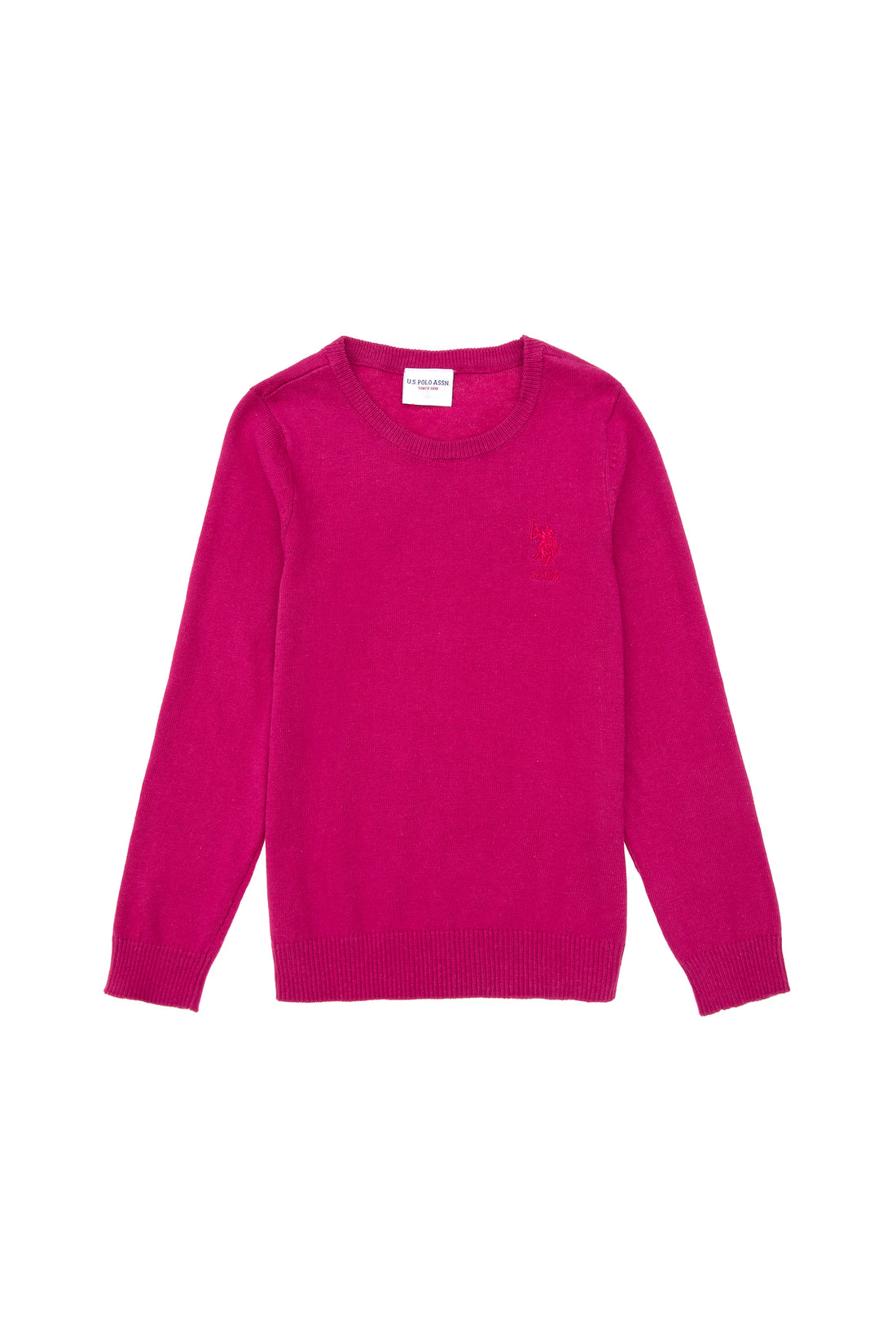 Girl's Fuchsia Basic Sweater