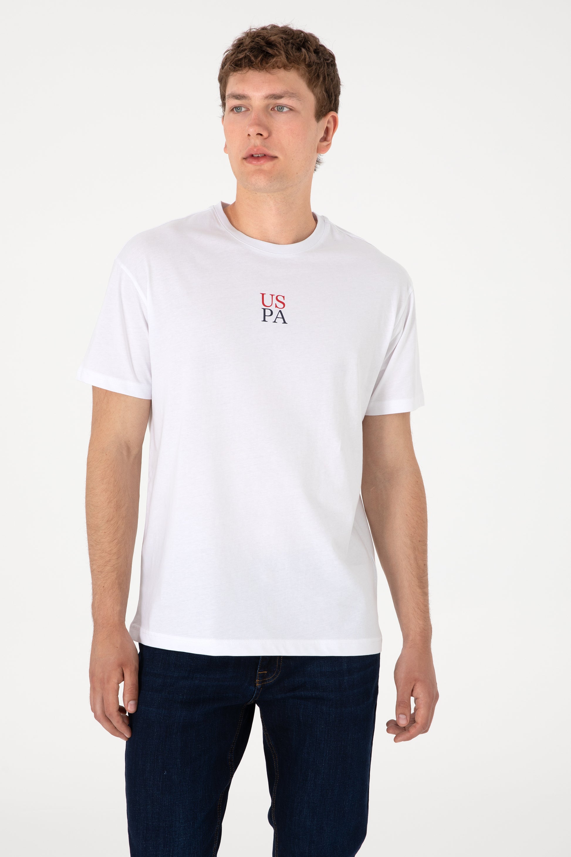 Men's Comfort Fit Crew Neck White T-Shirt