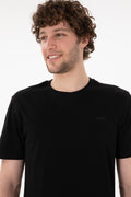 Men's Regular Fit Crew Neck Black Basic T-Shirt