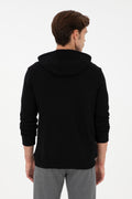 Men's Black Knitted Cardigan