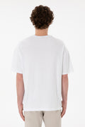 Men's Oversize Fit Crew Neck White T-Shirt