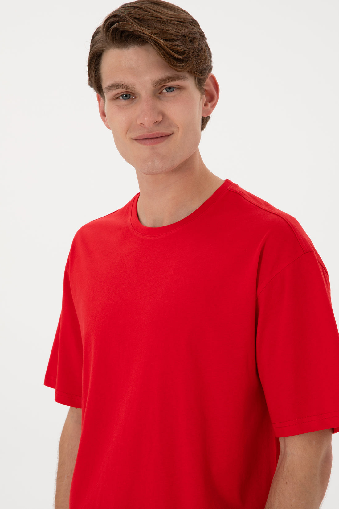 Men's Comfort Fit Crew Neck Red T-Shirt