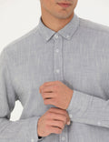 Blue Regular Fit Long Sleeve Shirt