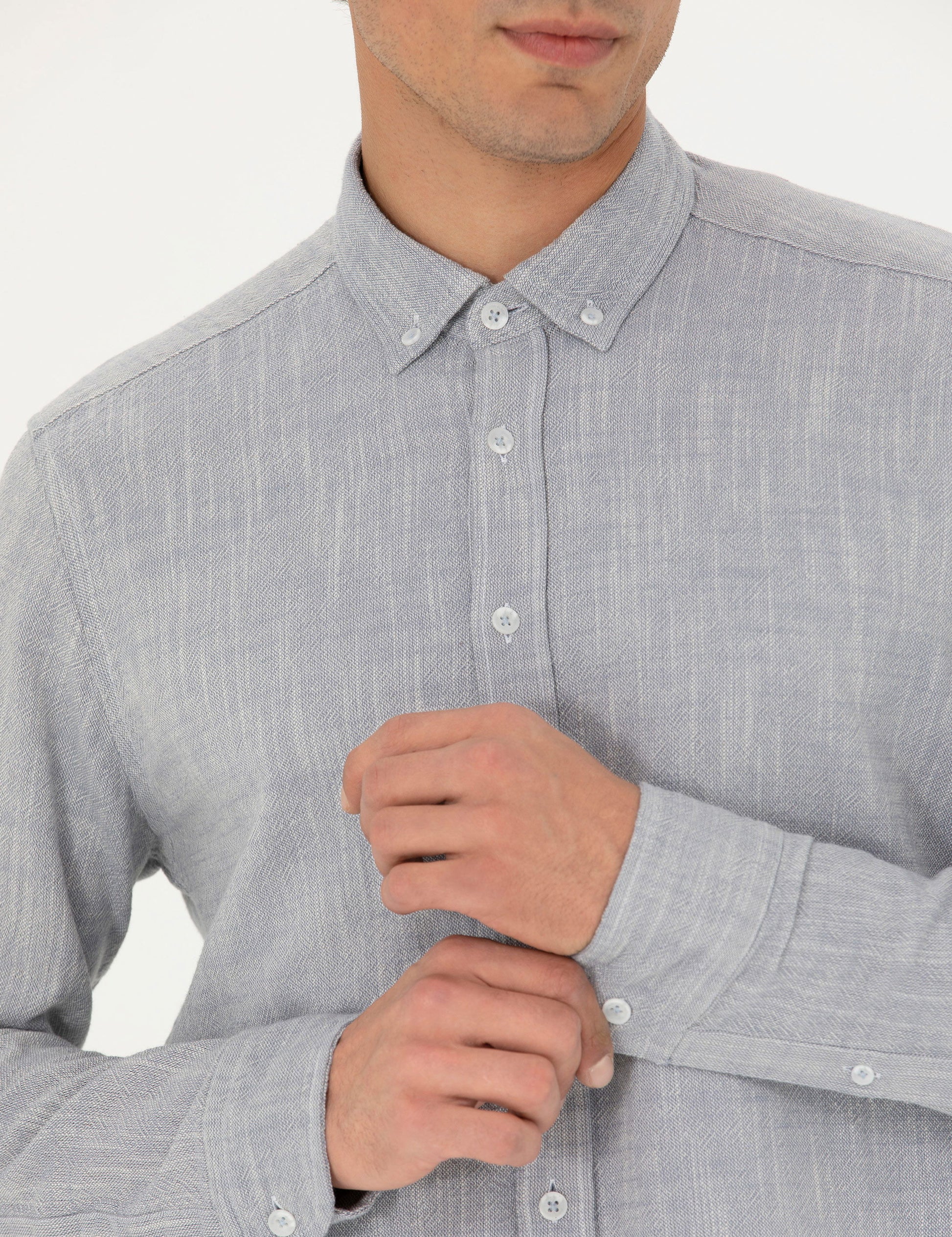 Blue Regular Fit Long Sleeve Shirt