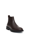 Brown 100% Leather Rubber Sole Chelsea Boots