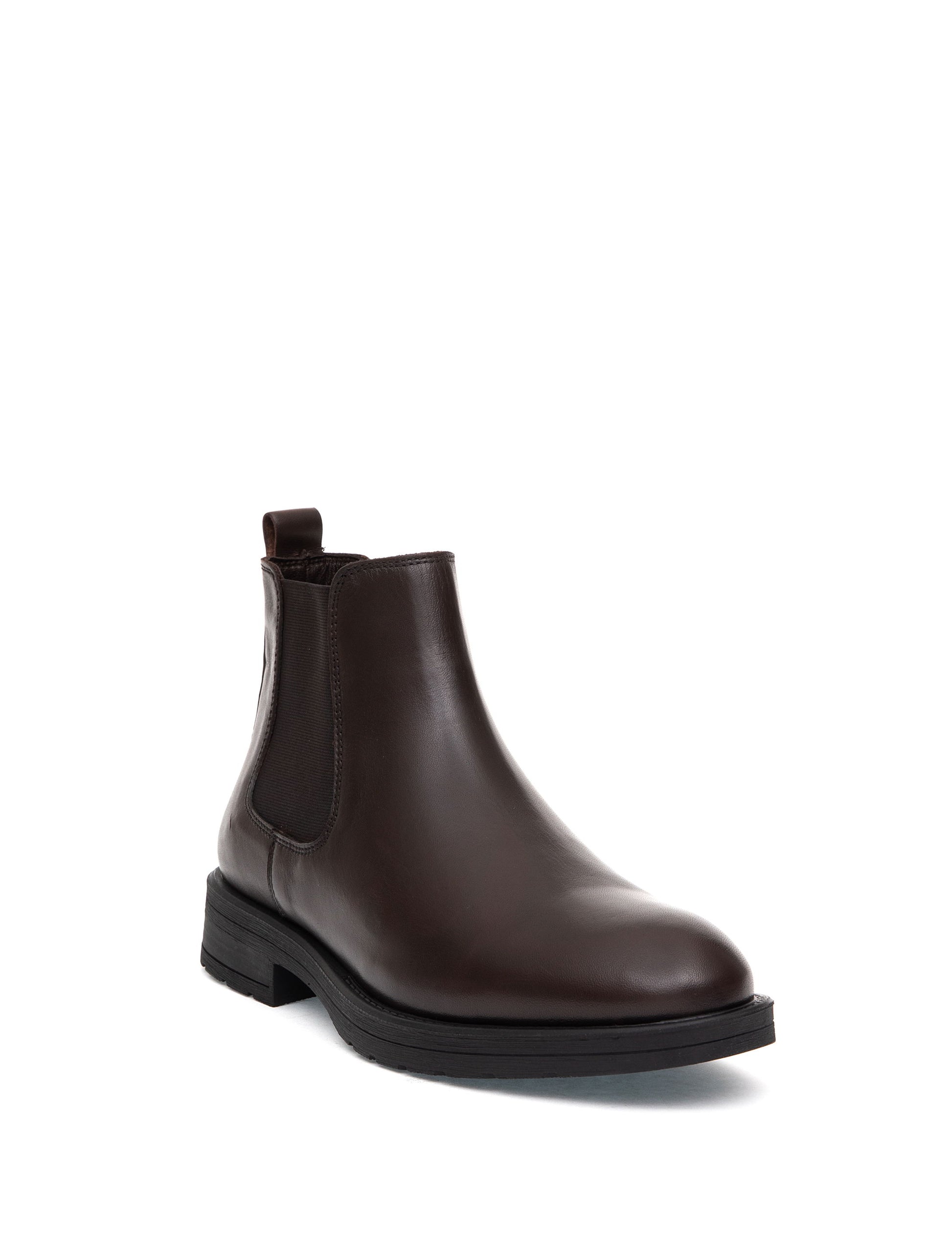 Brown 100% Leather Rubber Sole Chelsea Boots
