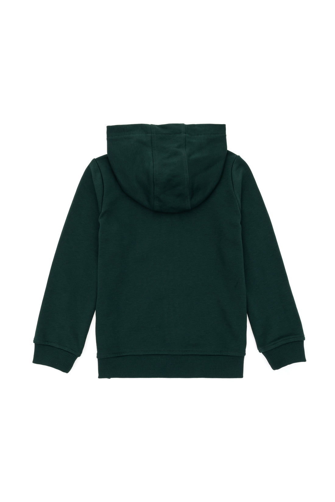 Boy's Dark Green Basic Hooded Sweatshirt