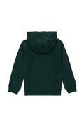 Boy's Dark Green Basic Hooded Sweatshirt