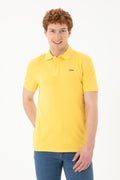 Men's Yellow Basic T-Shirt