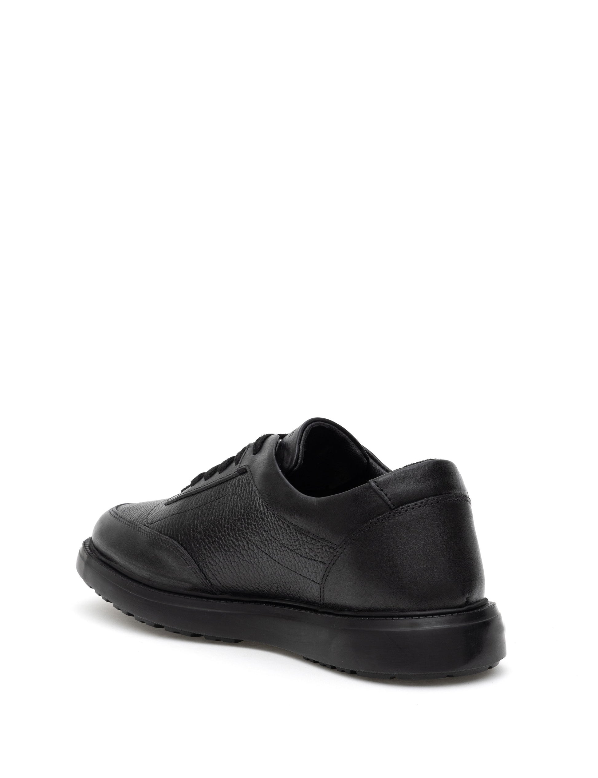 Black 100% Leather Casual Shoes