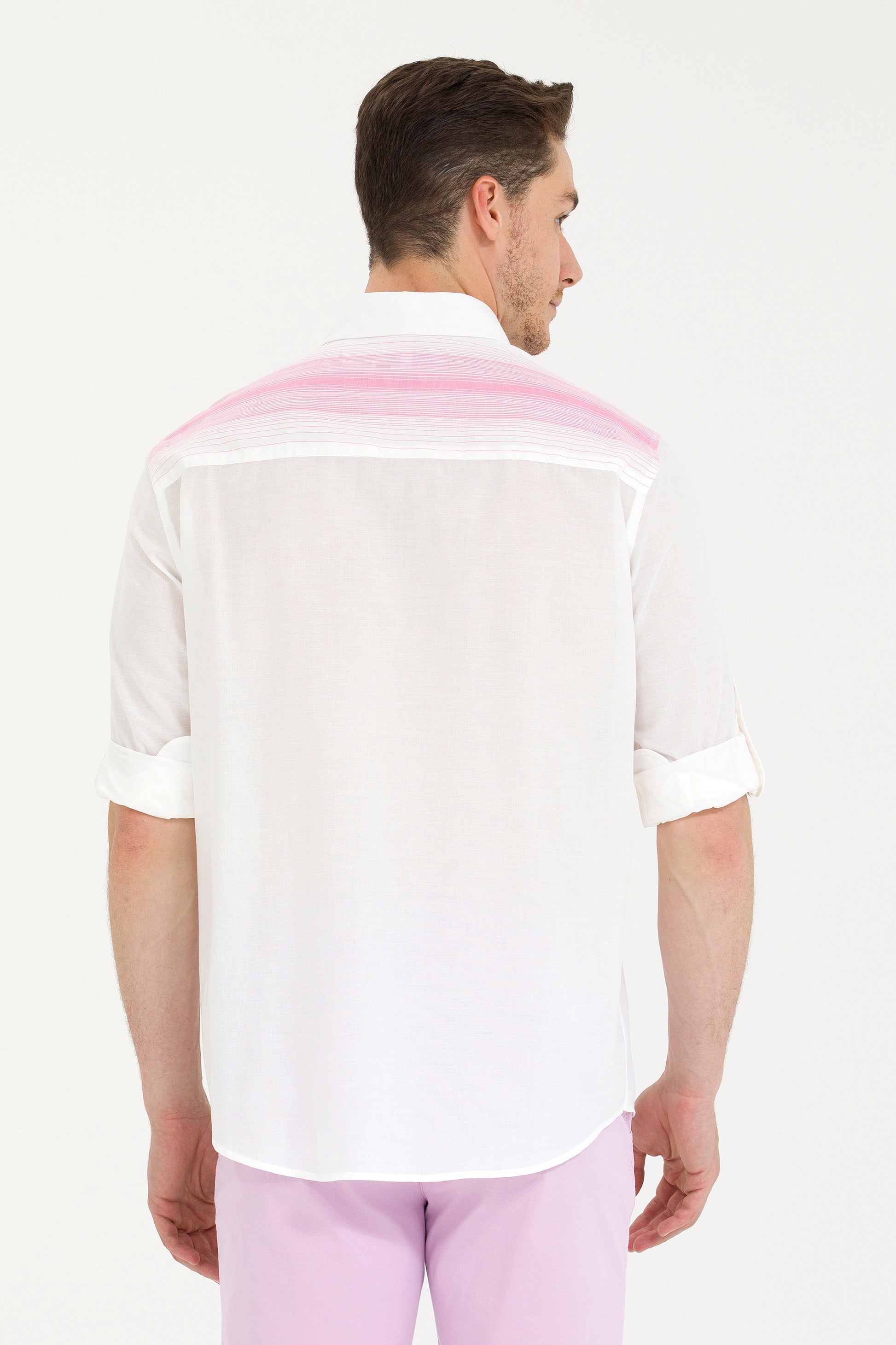 Men's White Long Sleeve Shirt