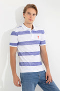 Men's Blue Polo Neck T-Shirt