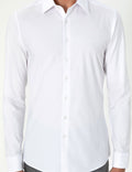 White Ex. Slim Fit Long Sleeve Shirt