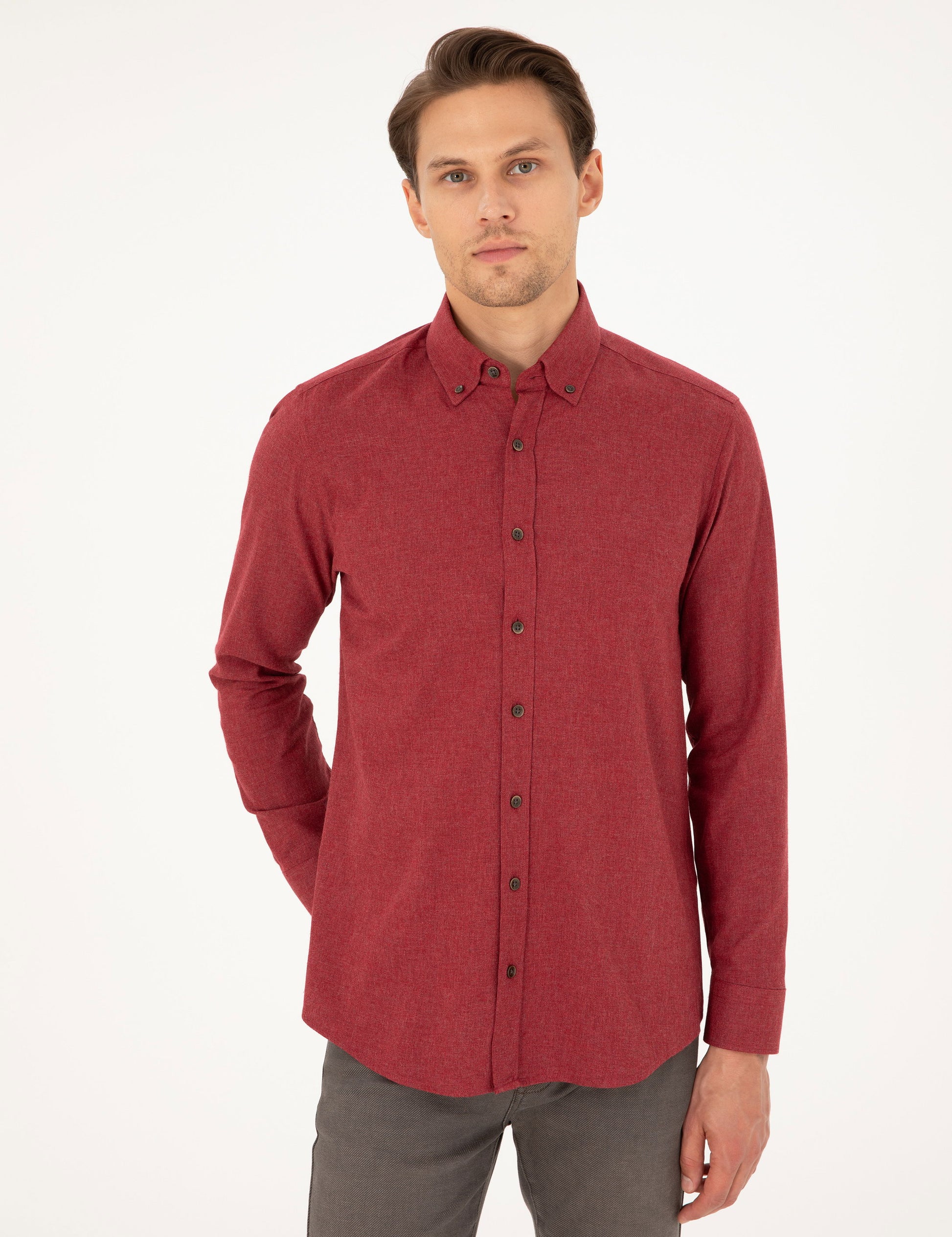 Cherry Regular Fit Long Sleeve Shirt