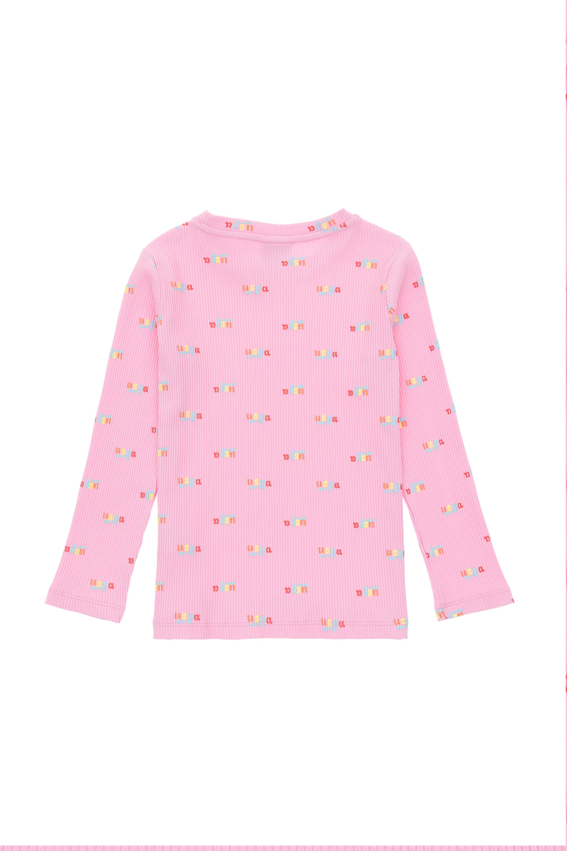 Girls' Pink Crew Neck Sweatshirt