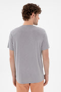 Men's Regular Fit Crew Neck Modal Dark Gray Basic T-Shirt