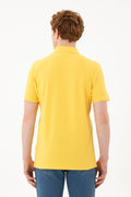 Men's Yellow Basic T-Shirt