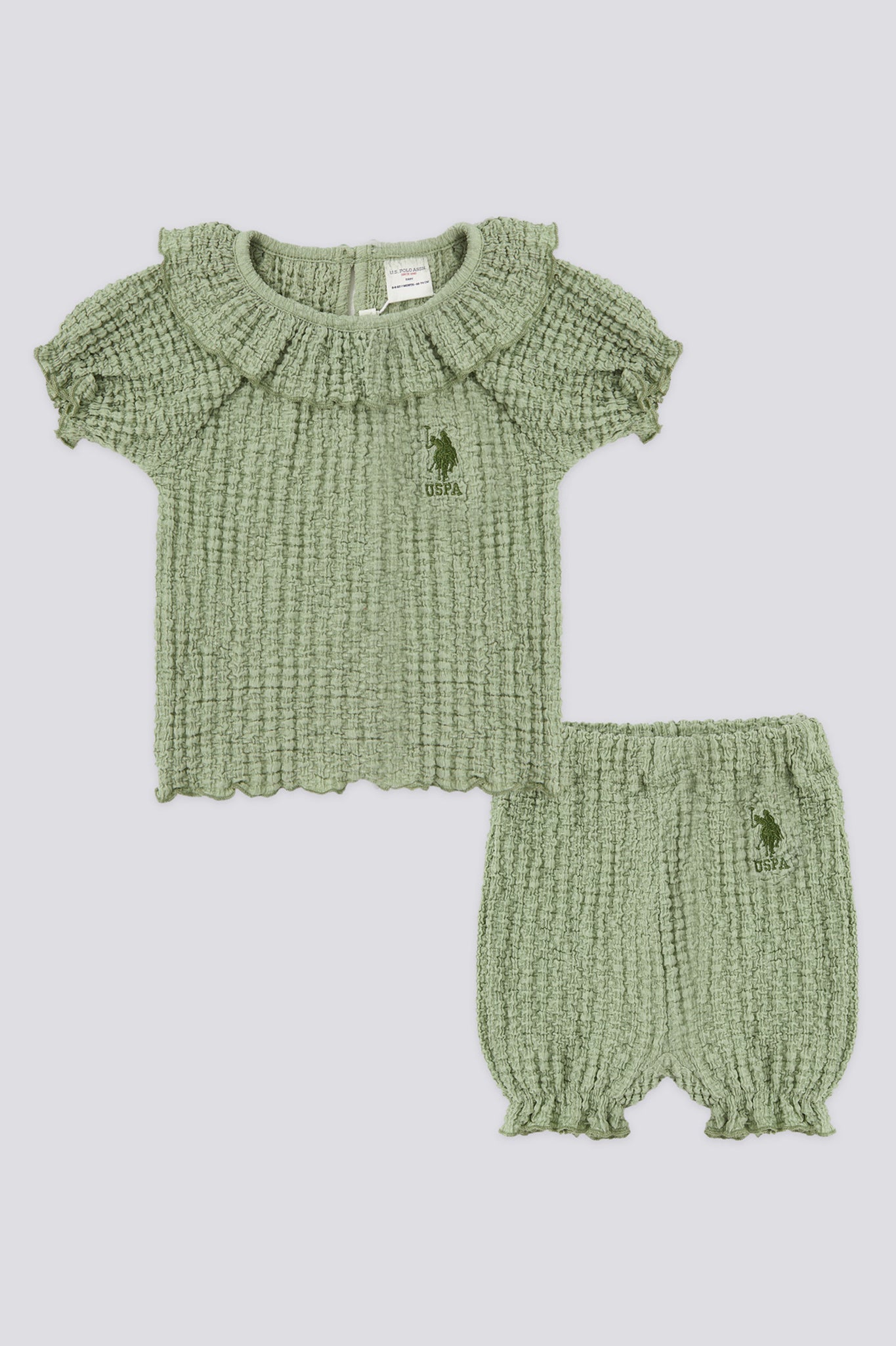 Baby Girl Green 2-Piece Short Sleeve T-Shirt Set