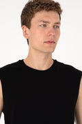 Men's Regular Fit Crew Neck Black T-Shirt