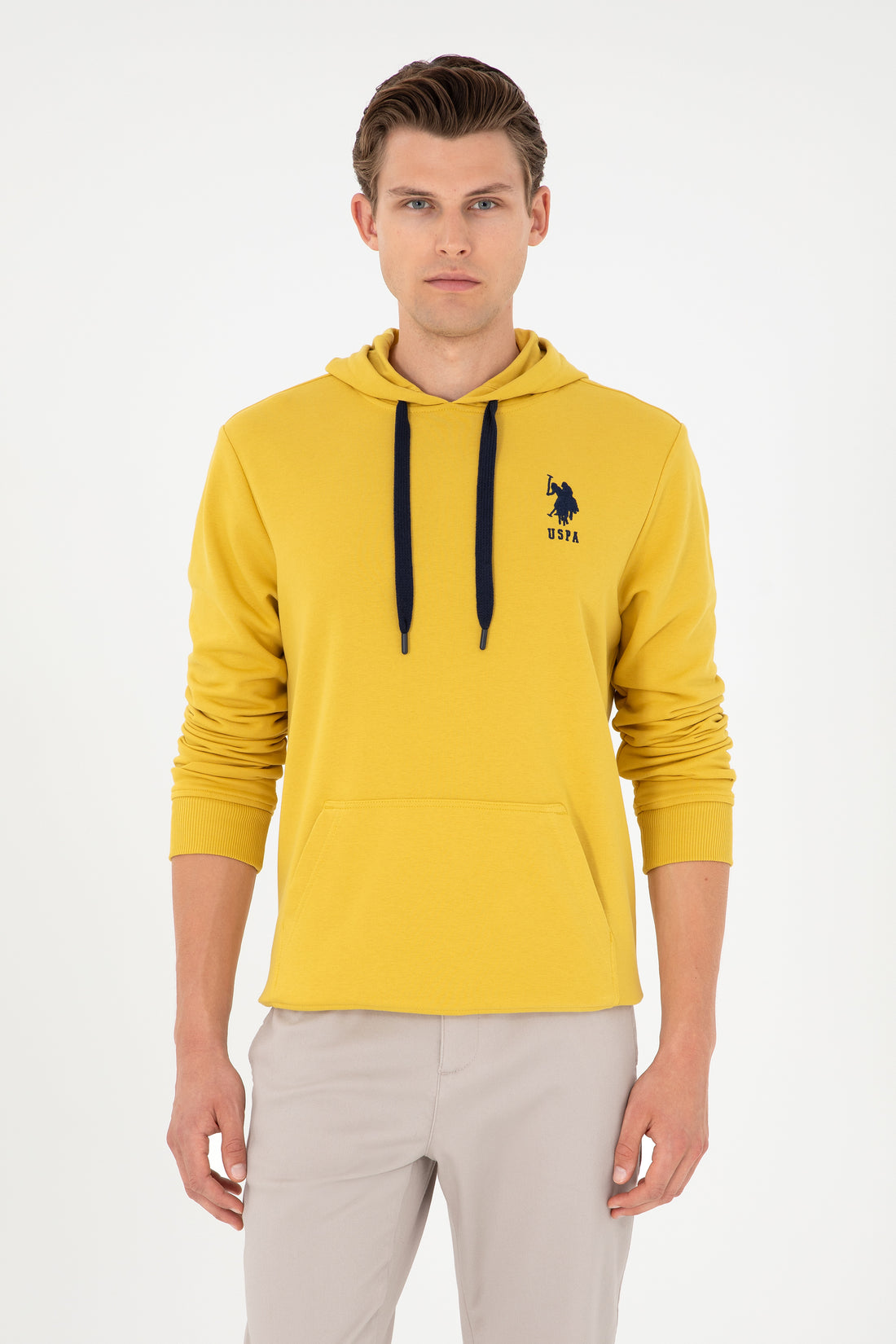 Men's Yellow Basic Sweatshirt