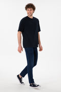 Men's Comfort Fit Crew Neck Navy T-Shirt