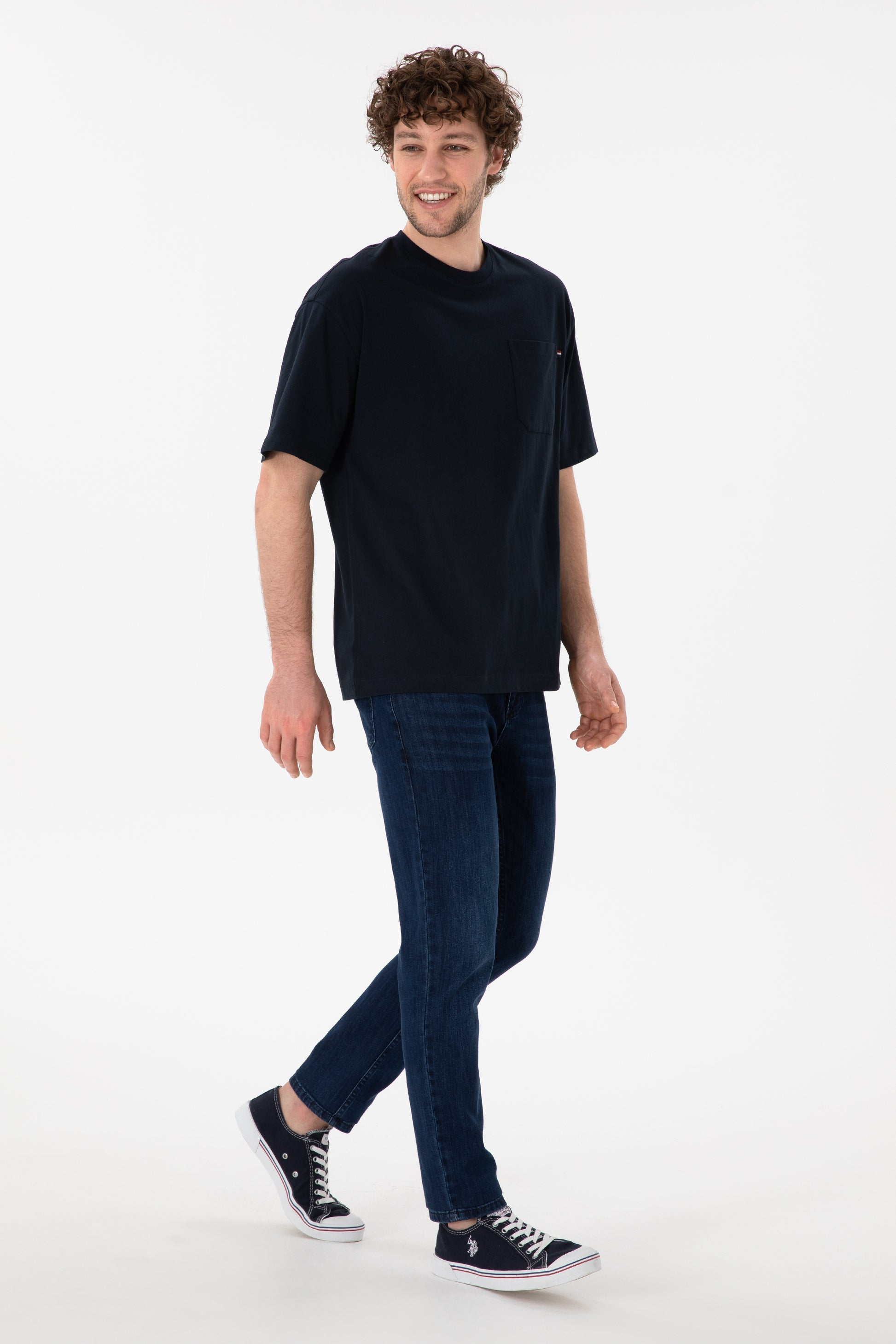 Men's Comfort Fit Crew Neck Navy T-Shirt